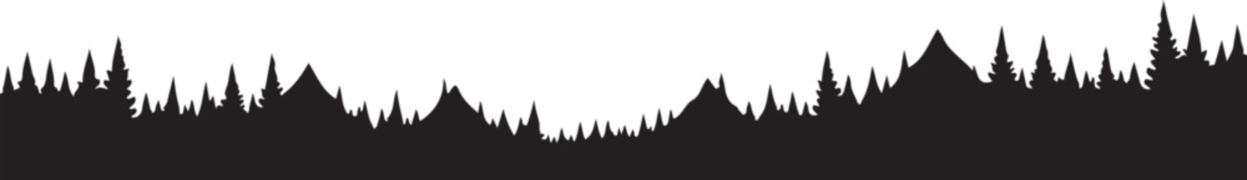 Sound wave, audio waveform, black silhouette, vector graphic