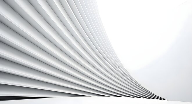 Striking architectural composition with flowing white lines and soft curves