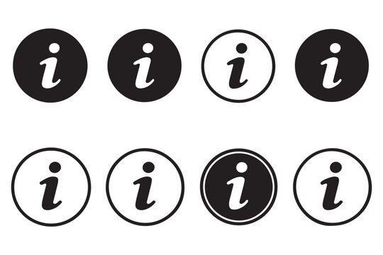 information icon set info button info symbol flat style information icon collection info icons info point icon black help logo info simple set vector icon. info icon 