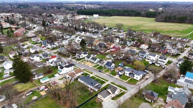 Ashland Ohio, neighborhood, aerial drone