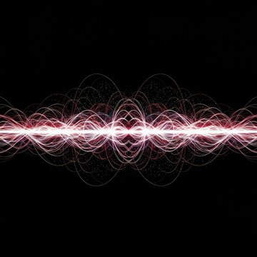 Dynamic flowing energy lines creating a harmonious abstract pattern demonstrating vibrational connectivity, wave interference, and energetic balance, fluid, interaction, ethereal