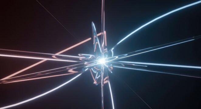 Abstract representation of pure clarity and precise focus, utilizing transparent geometric forms and bright, crisp light effects for a clean visual concept, clarity, bright, radiant