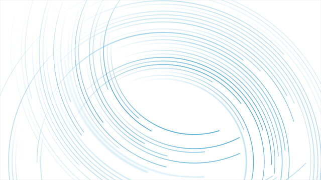 Minimal blue circular lines abstract geometric tech background