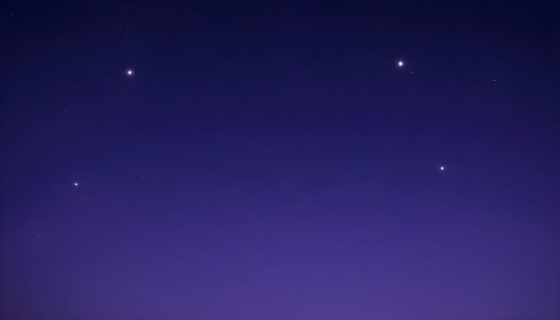 Deep purple night sky filled with countless stars and a few bright celestial bodies