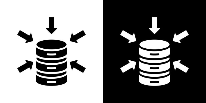 Database icon set multiple style collection