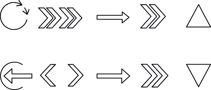 Geometric shapes and arrows mathematical diagram