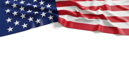 Fototapeta premium Memorial day tribute honoring fallen heroes with patriotic american flag