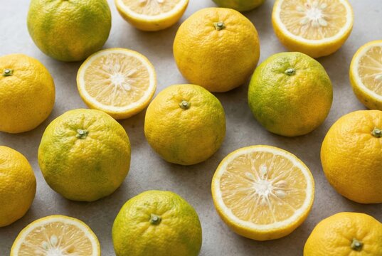Freshly harvested limes and lemons arranged on a light surface showcasing vivid colors and textures conveying a sense of zest for life and culinary possibilities