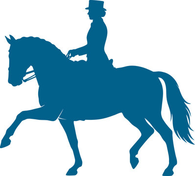 Professional dressage horse performing piaffe