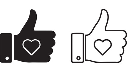 Obraz premium Like and love icon with mobile phone