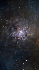 Obraz premium Vibrant star cluster glows within cosmic space a breathtaking view of nebula light and depth