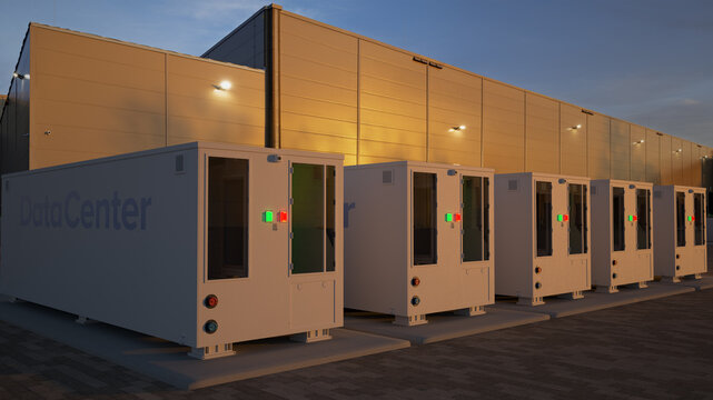 External containerized data storage containers