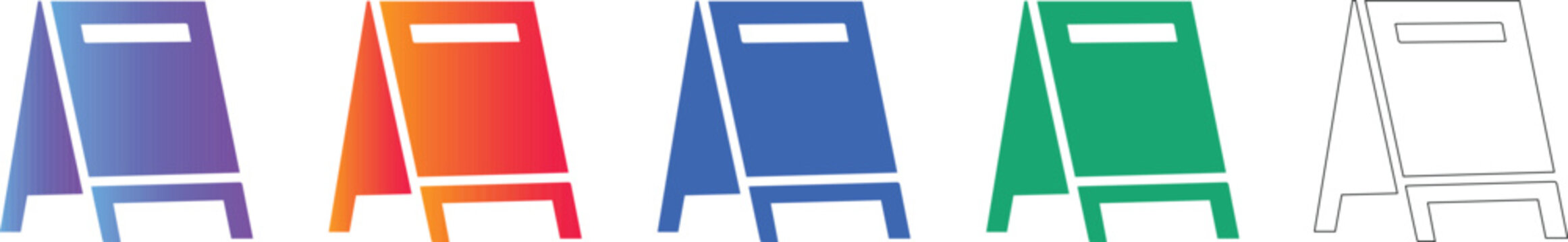 Retail A Frame Sign Vector Icons