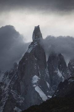 Cerro Torre Snowed in foggy day