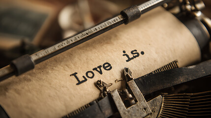 Naklejka premium Vintage Typewriter with 