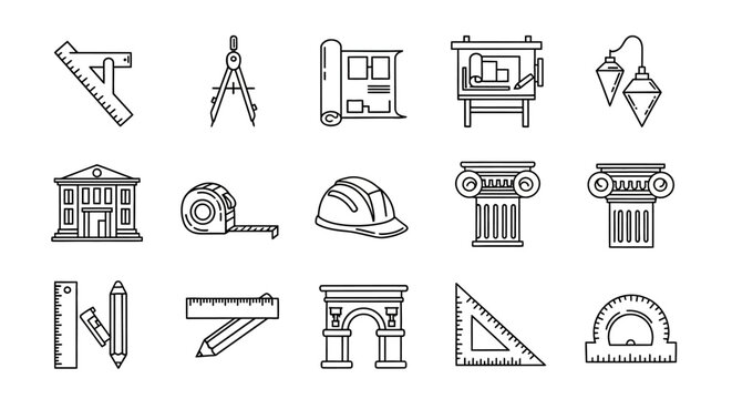 Modern Architectural Blueprints and Construction Tools for Building Projects