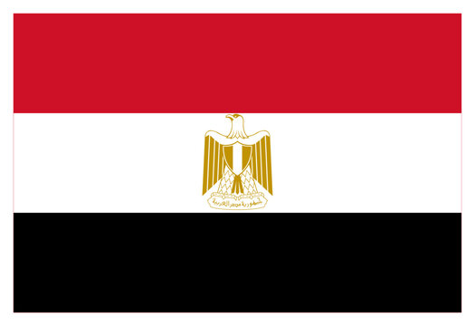 Rectangle Egypt Flag Asian Country