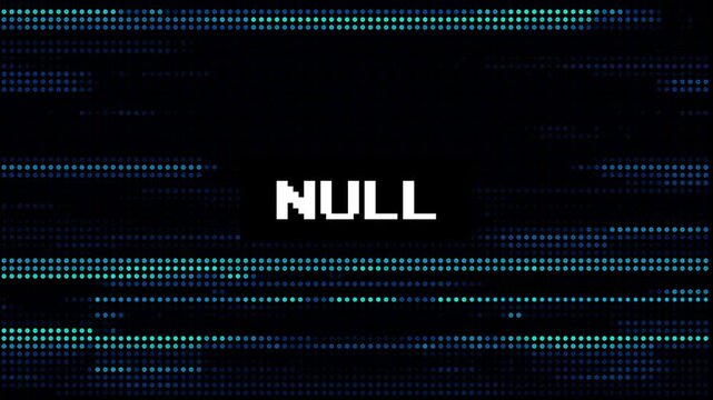 animated dot blue glitch with null text