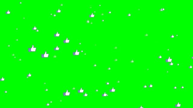 Animated Likes Green Screen 4k