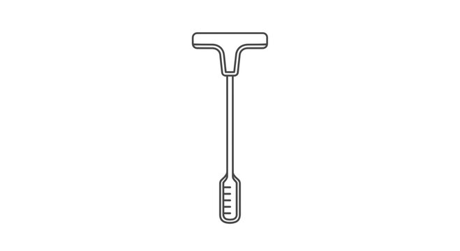 Laboratory Thermometer T-Shaped, Scientific Glassware, Isolated on White Background