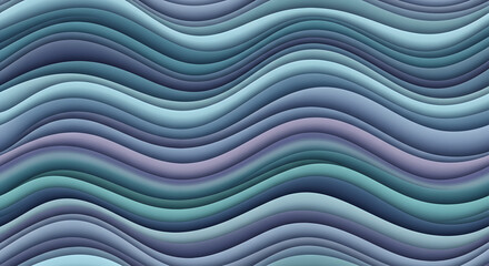 Fototapeta premium A vibrant abstract illustration of wavy lines in shades of blue and purple