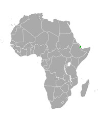 Fototapeta premium Karte von Dschibuti in Afrika