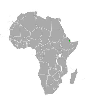 Karte von Dschibuti in Afrika