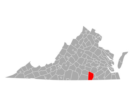Karte von Brunswick in Virginia