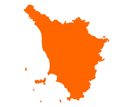 Karte der Toskana