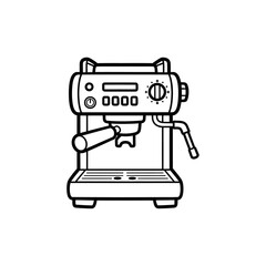 Fototapeta premium Simplified Coffee Machine Illustration for Food and Beverage Concepts