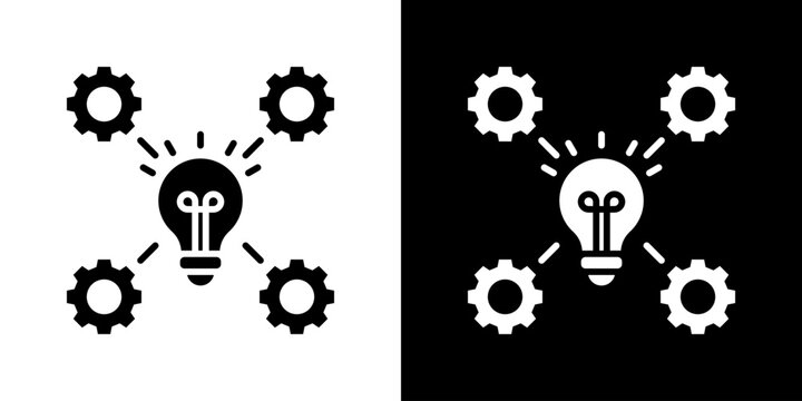 Implementation Icon Set Vector Collection Isolated In Black And White