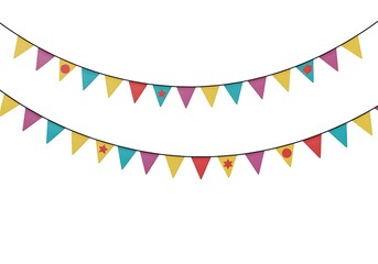 Fototapeta premium Joyful Celebration Bunting: Vector Illustration