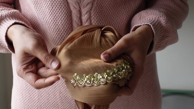 How to wrap hair with a cloth for a stylish look