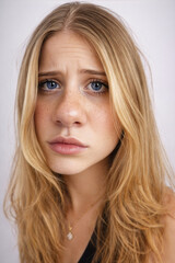 Fototapeta premium Skeptische junge Frau 