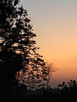 Sunset at beautiful fiels 