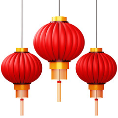 Three Chinese festival Lantern hanging  © KEN M