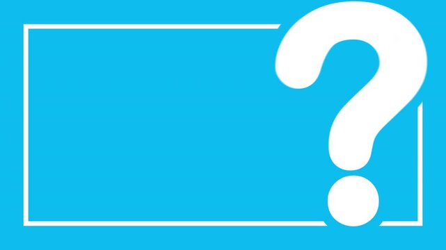 animation question mark with copy space area