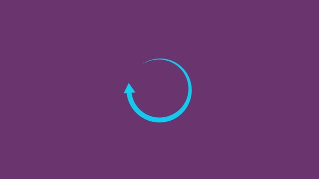 Eco Green Circular Arrow Loop Animation. Minimal Recycle Icon Symbol. Rotation Cycle for Sustainability, 