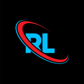 Modern RL monogram logo, abstract oval shape, technology and business concept, premium branding element for company