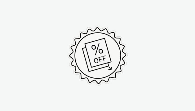 Percentage Off Discount Tag Icon, Sale Offer, Special Promotion, Marketing Concept