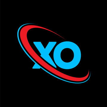 XO letter logo design. initial letter XO linked circle uppercase monogram logo. XO logo, X O design. XO letter. letter XO concept. XO letter design vector.