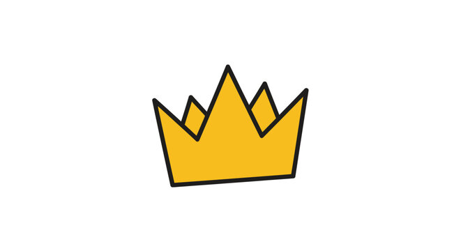 A simple cartoon drawing of crown.