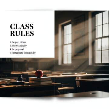 Classroom rules and education.