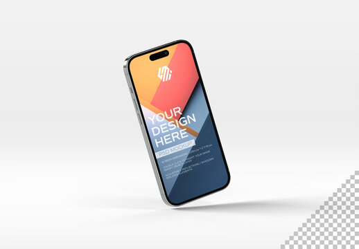 Isolated Smartphone With Shadows Mockup