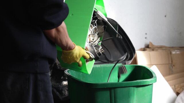 Improper disposal of old electronics causing toxic pollution problem