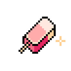 Fototapeta premium pixel art style ice cream images, pixel art style ice cream PNG, 8 bit, 16 bit, 32 bit pixel art style