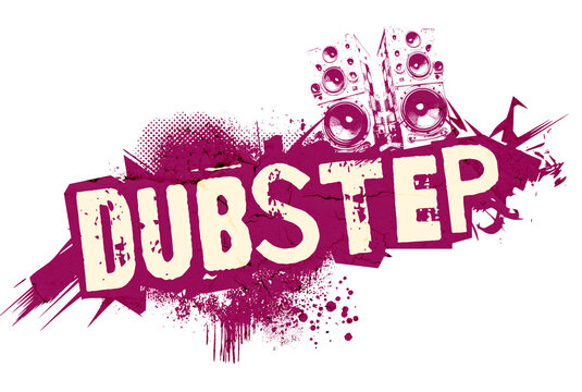 Dubstep music: vector illustration of a graffiti