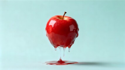 Obraz premium Melting Apple in Mid-Air