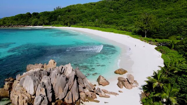 Experience the stunning white sands and turquoise waters of Anse Cocos beach. This hidden gem on La Digue Island is perfect for relaxation and enjoying Seychelles