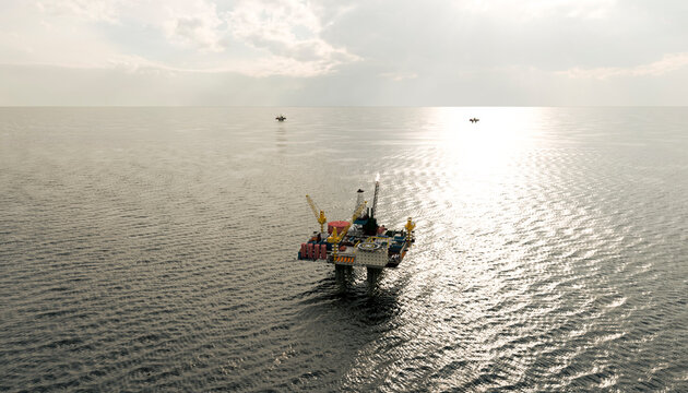 Modern offshore oil rig at sea highlighting energy challenge and responsibility